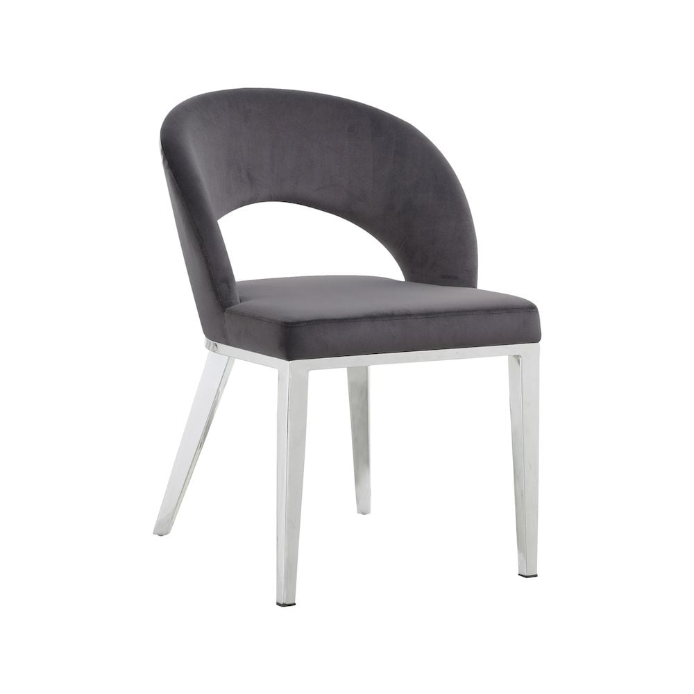 Meridian Furniture Roberto Grey Velvet Dining Chair