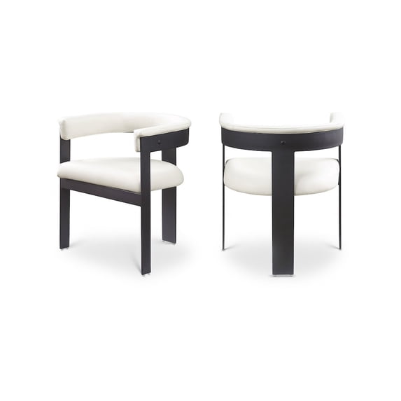 Meridian Furniture Romeo Cream Vegan Leather Dining Chair (Set of 2)