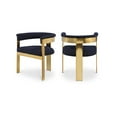 thumbnail image 1 of Meridian Furniture Romeo Navy Boucle Fabric Dining Chair (Set of 2), 1 of 8