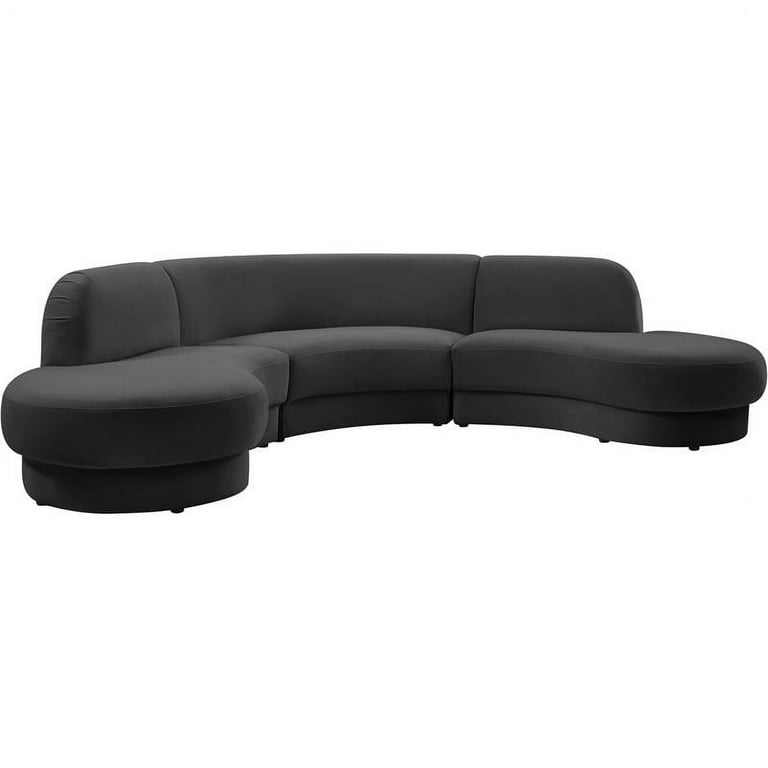 Meridian Furniture Rosa Velvet 3pc. Sectional