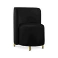 thumbnail image 1 of Meridian Furniture Rotunda Black Velvet Rounded Back Accent Chair in Gold Finish, 1 of 7