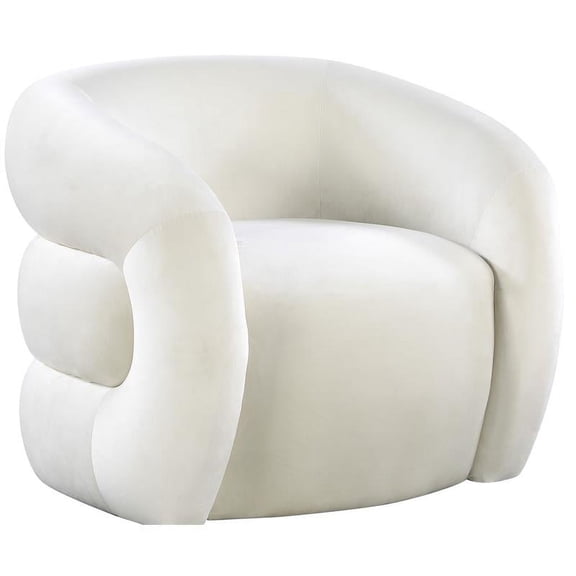 Meridian Furniture Roxbury Cream Velvet Accent Chair
