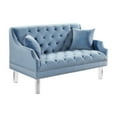 thumbnail image 1 of Meridian Furniture Roxy Velvet Loveseat in Sky Blue, 1 of 7