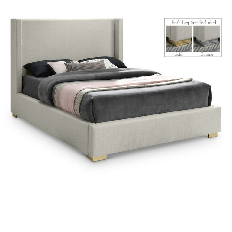 Meridian Furniture Royce Linen Full Bed Meridian Furniture Royce Linen Full Bed
