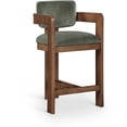 thumbnail image 1 of Meridian Furniture Sacha Green Velvet Stool, 1 of 9