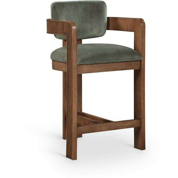 Meridian Furniture Sacha Green Velvet Stool