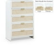 thumbnail image 1 of Meridian Furniture Sage White Chest with Natural Cane Drawer Front, 1 of 12