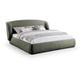 thumbnail image 1 of Meridian Furniture Sandro Green Chenille Fabric Upholstered Queen Bed, 1 of 7