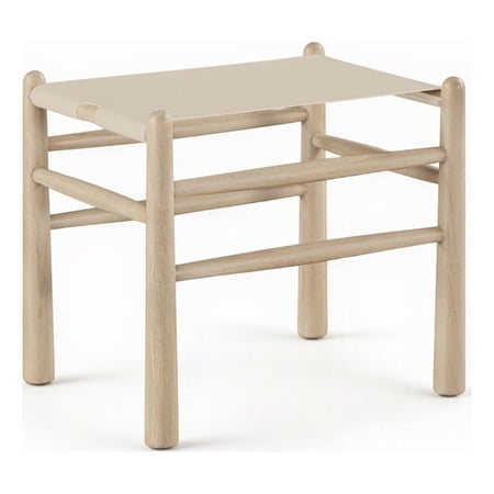 Meridian Furniture Santos Beige Vegan Leather Upholstered Bench