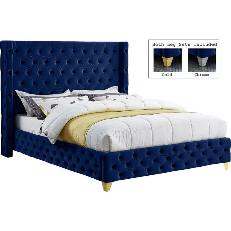 Meridian Furniture Savan Velvet Full Bed Meridian Furniture Savan Velvet Full Bed