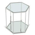 thumbnail image 1 of Meridian Furniture Sei Modular Stainless Steel and Glass End Table, 1 of 5