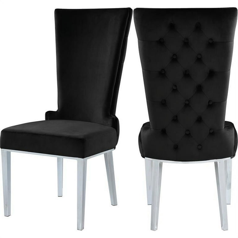 Meridian Furniture Serafina Velvet Dining Chair-Set of 2 Meridian Furniture Serafina Velvet Dining Chair-Set of 2