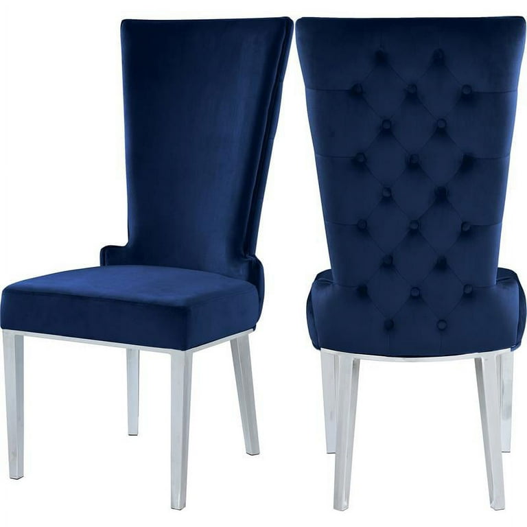 Meridian Furniture Serafina Velvet Dining Chair-Set of 2 Meridian Furniture Serafina Velvet Dining Chair-Set of 2