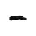 thumbnail image 1 of Meridian Furniture Serene Black Linen Fabric Deluxe Modular Sectional, 1 of 12