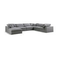 thumbnail image 1 of Meridian Furniture Serene Gray Durable Linen Fabric Modular Sectional, 1 of 10