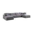 thumbnail image 1 of Meridian Furniture Serene Gray Durable Linen Fabric Modular Sectional, 1 of 6
