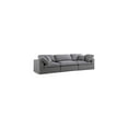 thumbnail image 1 of Meridian Furniture Serene Grey Linen Textured Fabric Deluxe Comfort Modular Sofa, 1 of 8