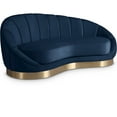 thumbnail image 1 of Meridian Furniture Shelly Navy Velvet Chaise, 1 of 8