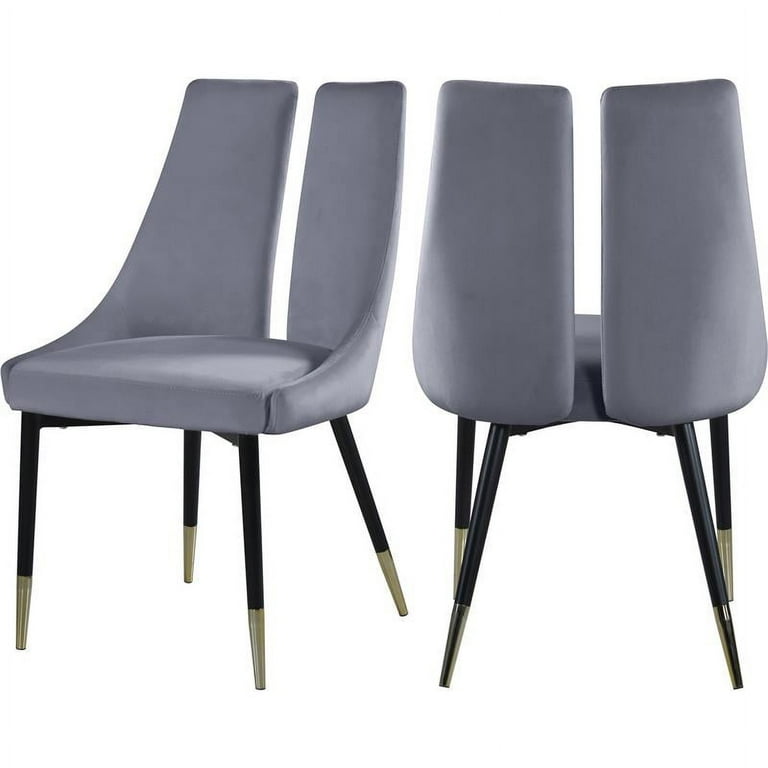 Meridian Furniture Sleek Velvet Dining Chair Meridian Furniture Sleek Velvet Dining Chair