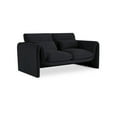 thumbnail image 1 of Meridian Furniture Sloan Black Velvet Fabric Loveseat, 1 of 17