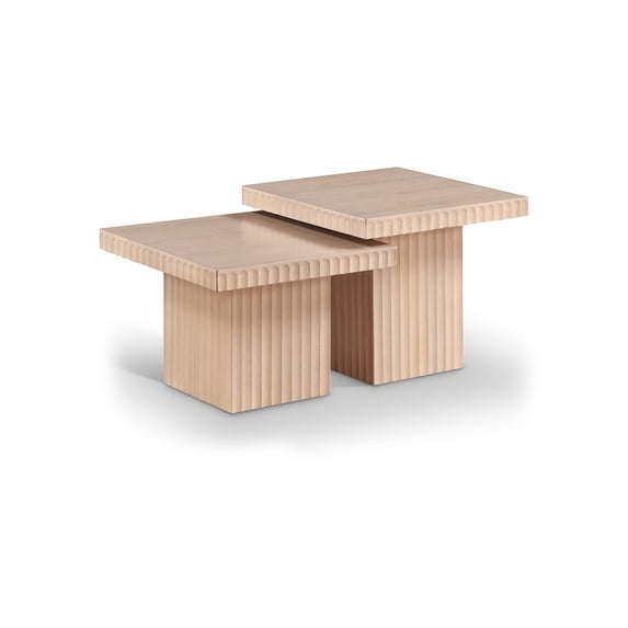 Meridian Furniture Spencer 2-Piece Natural Oak Veneer Coffee Table