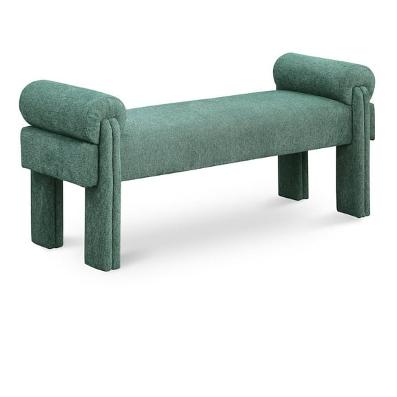 Meridian Furniture Stefano Green Fabric Bench