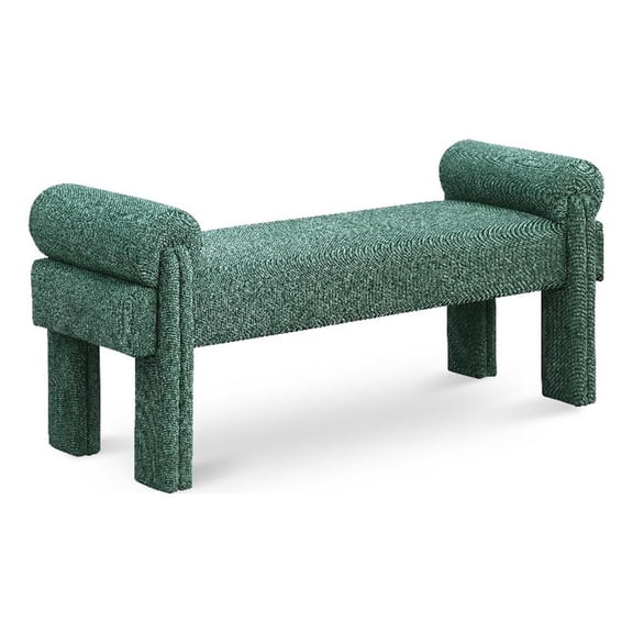 Meridian Furniture Stefano Green Fabric Bench