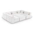 thumbnail image 1 of Meridian Furniture Stellar 114" Cream Chenille Fabric 6Pc. Modular Sectional, 1 of 9