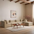 thumbnail image 1 of Meridian Furniture Stellar 152" Beige Chenille Fabric 5Pc. Modular Sectional, 1 of 14