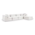 thumbnail image 1 of Meridian Furniture Stellar 152" Cream Chenille Fabric 5Pc. Modular Sectional, 1 of 11