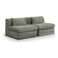 thumbnail image 1 of Meridian Furniture Stellar 76" Green Chenille Fabric 2pc. Modular Loveseat, 1 of 9