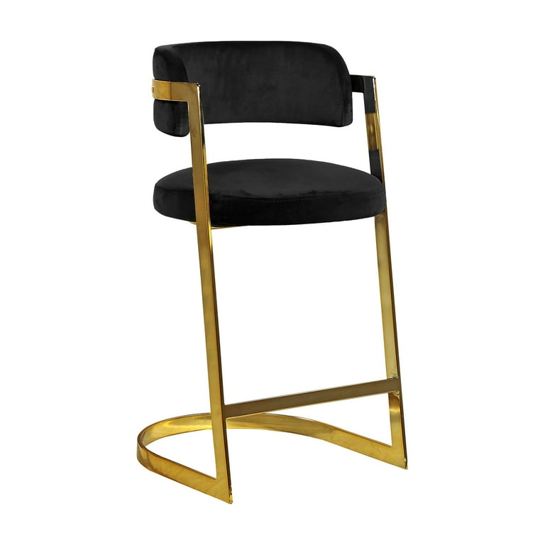 Meridian Furniture Stephanie Velvet Counter Stool-Set of 2 Meridian Furniture Stephanie Velvet Counter Stool-Set of 2