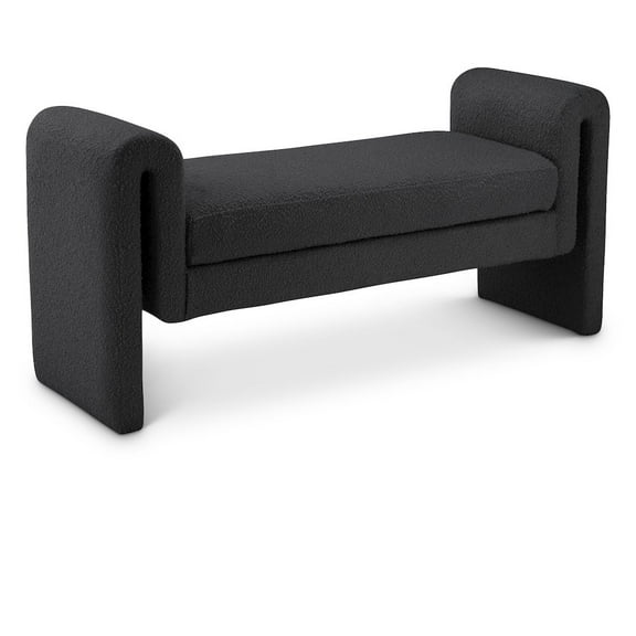 Meridian Furniture Stylus Black Fabric Bench