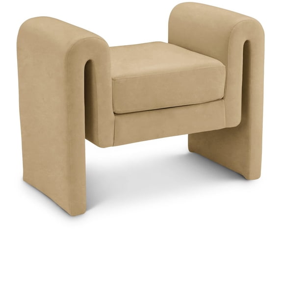 Meridian Furniture Stylus Camel Velvet Bench