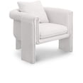 thumbnail image 1 of Meridian Furniture Stylus Cream Boucle Fabric Accent Chair, 1 of 8