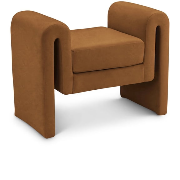 Meridian Furniture Stylus Saddle Velvet Bench
