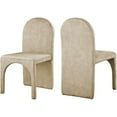 thumbnail image 1 of Meridian Furniture Summer Beige Velvet Dining Side Chair (Set of 2), 1 of 6