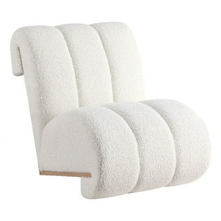 Meridian Furniture Swoon Faux Sheepskin Accent Chair - Light Oak Meridian Furniture Swoon Faux Sheepskin Accent Chair - Light Oak
