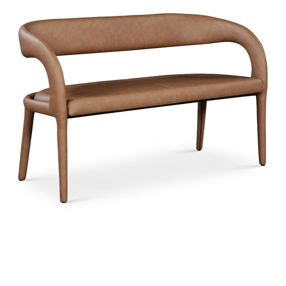 Meridian Furniture Sylvester Brown Vegan Leather Bench