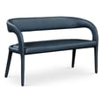 thumbnail image 1 of Meridian Furniture Sylvester Navy Vegan Leather Bench, 1 of 17