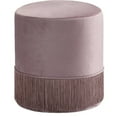 thumbnail image 1 of Meridian Furniture Teddy Contemporary Velvet Ottoman/Stool in Pink, 1 of 4