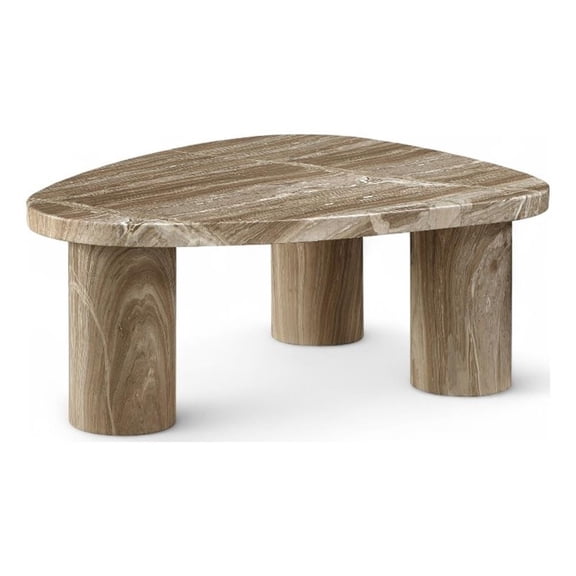 Meridian Furniture Teramo Beige Concrete Indoor / Outdoor Coffee Table