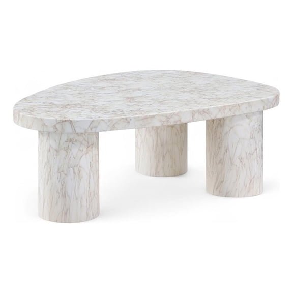 Meridian Furniture Teramo White Concrete Indoor / Outdoor Coffee Table