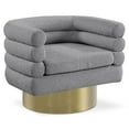 thumbnail image 1 of Meridian Furniture Tessa Grey Boucle Fabric Swivel Accent Chair, 1 of 7