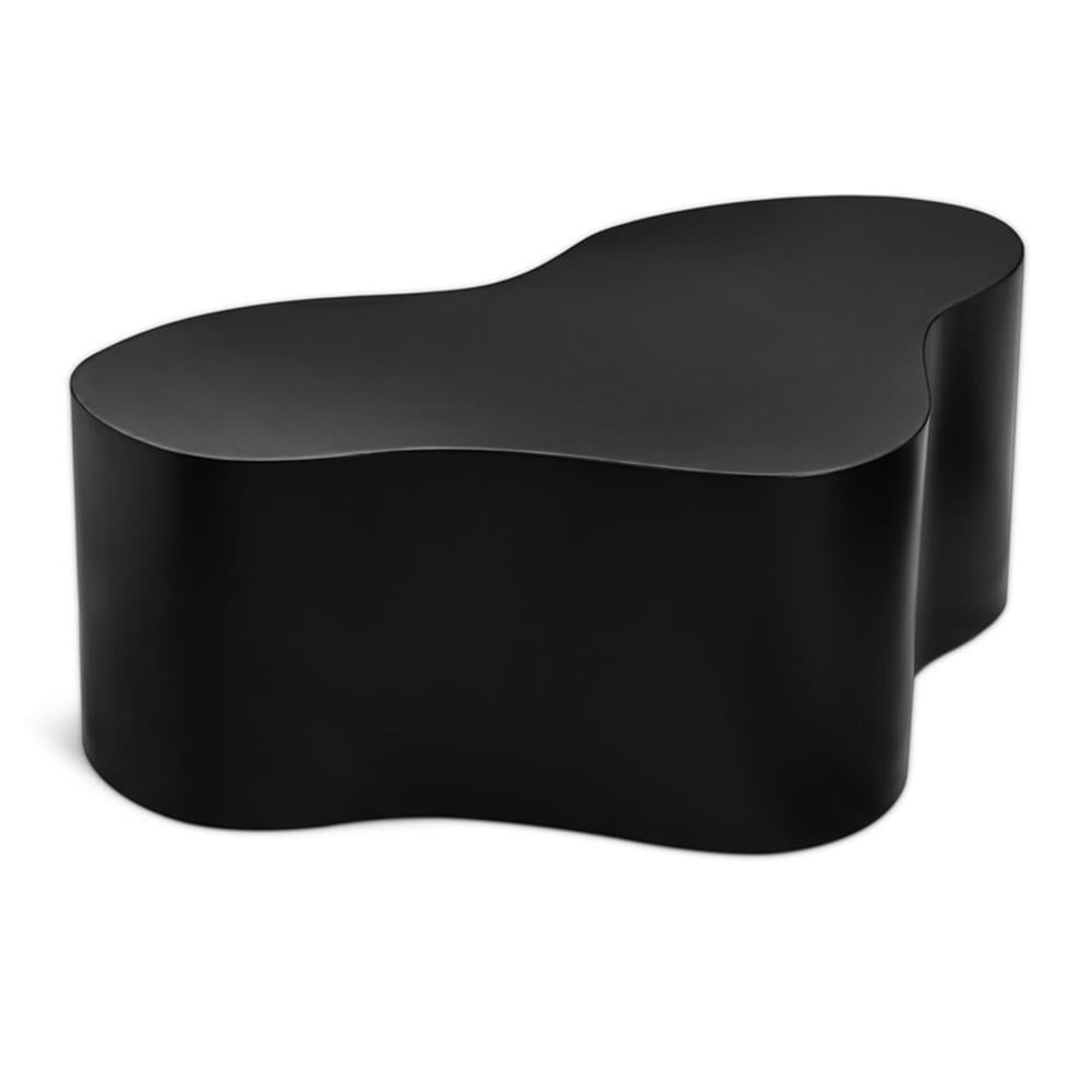 Tevere Matte Black Metal Contemporary Coffee Table