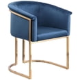 thumbnail image 1 of Meridian Furniture Tierra Navy Velvet Dining Chair, 1 of 8