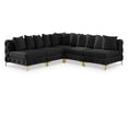 thumbnail image 1 of Meridian Furniture Tremblay Black Velvet Modular Sectional, 1 of 14