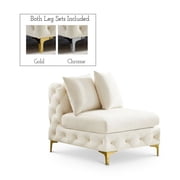 Meridian Furniture Tremblay Cream Velvet Armless Chair