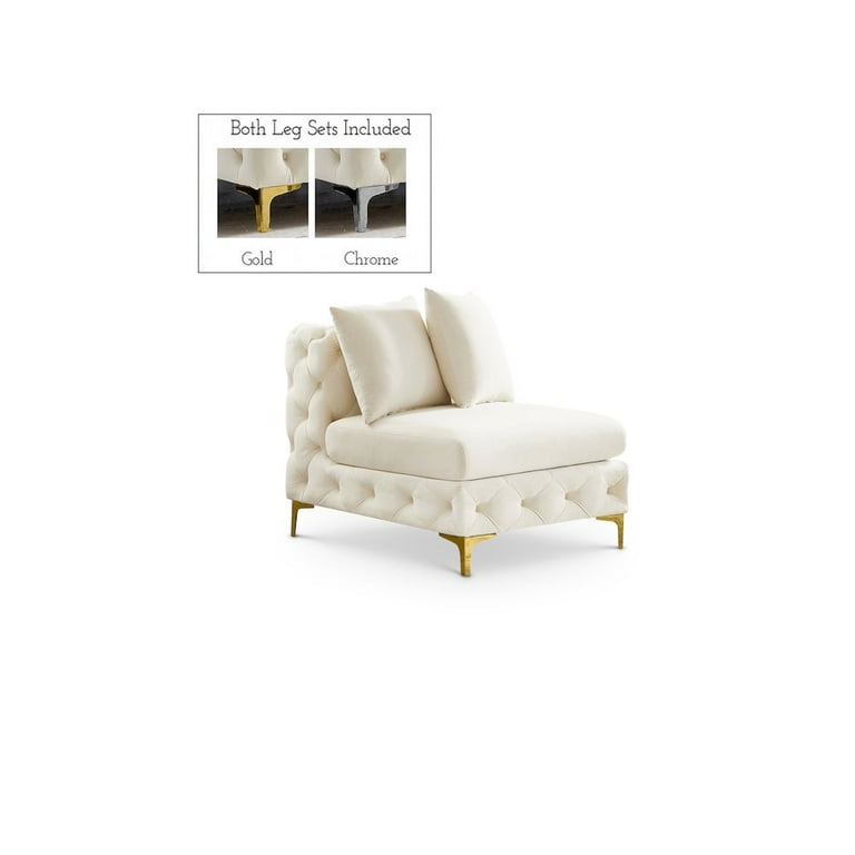 Meridian Furniture Relax Velvet Modular Armless Chair Meridian Furniture Relax Velvet Modular Armless Chair