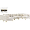 thumbnail image 1 of Meridian Furniture Tremblay Cream Velvet Modular Sectional, 1 of 4